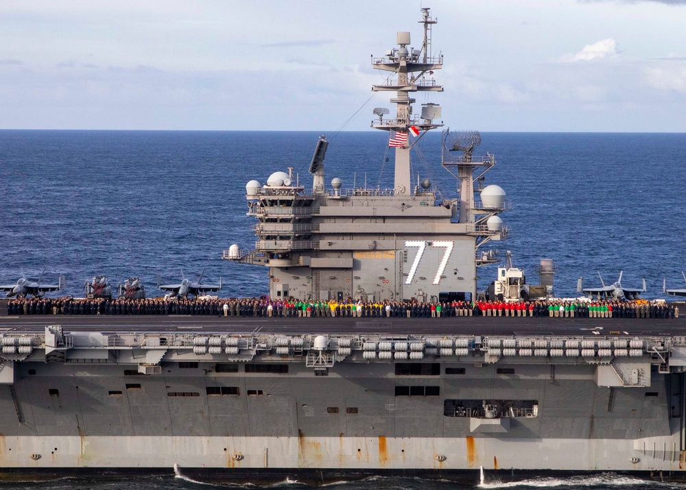 USS George H.W. Bush Group Photo