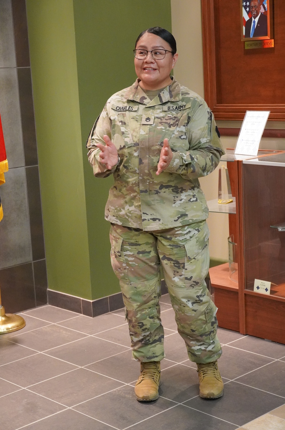 Staff Sgt. Julie Charles Before her Reenlistment