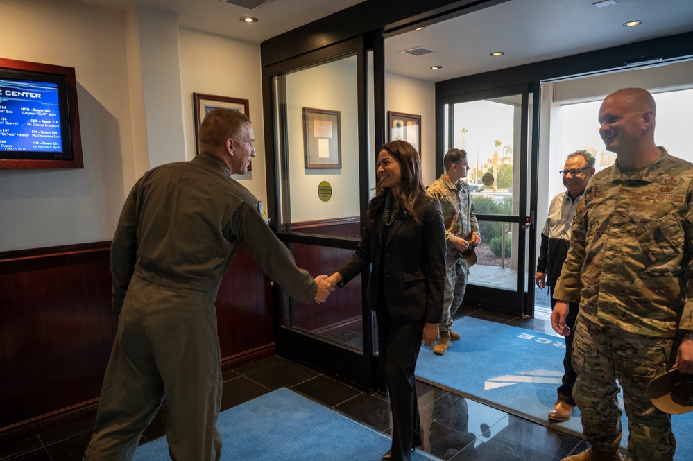 Raiders President Sandra Morgan Tours Nellis
