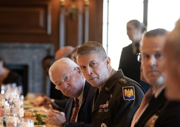 Gen. Daniel Hokanson, Chief of the National Guard Bureau participates in luncheon