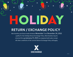 Army &amp; Air Force Exchange Service Allowing More Time for Holiday Returns
