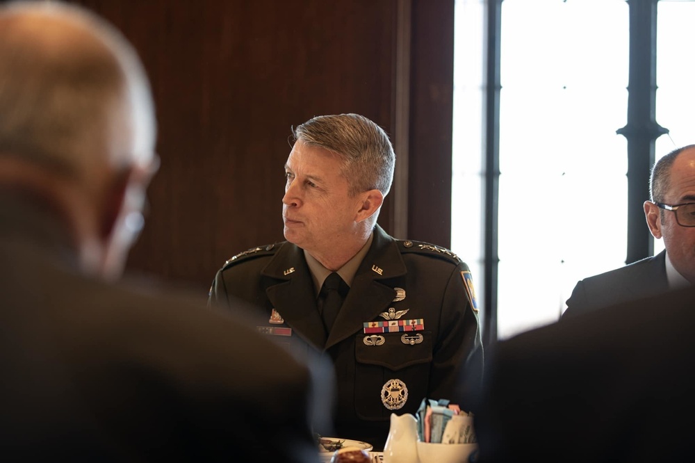 Gen. Daniel Hokanson, Chief of the U.S. National Guard Bureau, meets with business leaders for Chicago luncheon