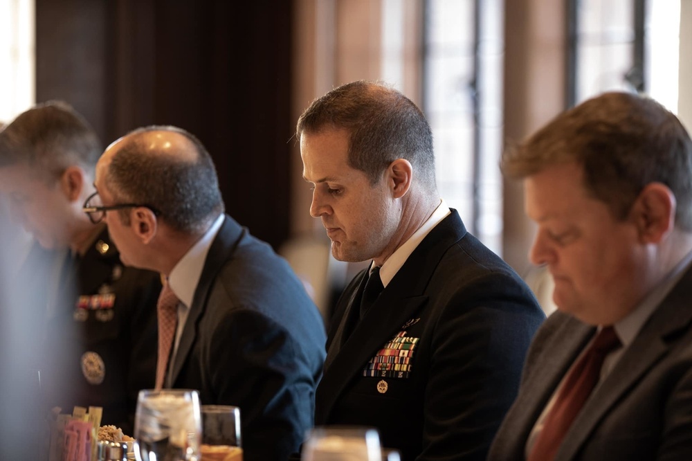 Gen. Daniel Hokanson, Chief of the U.S. National Guard Bureau, participates in luncheon