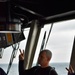 USCGC Hamilton personnel conduct small boat pursuit training while operating in the Baltic Sea