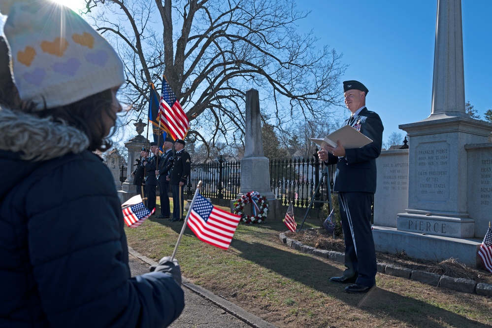 NH National Guard Conducts Annual Franklin Pierce Wreath-Laying Ceremony