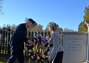 NH National Guard Conducts Annual Franklin Pierce-Wreath Laying Ceremony