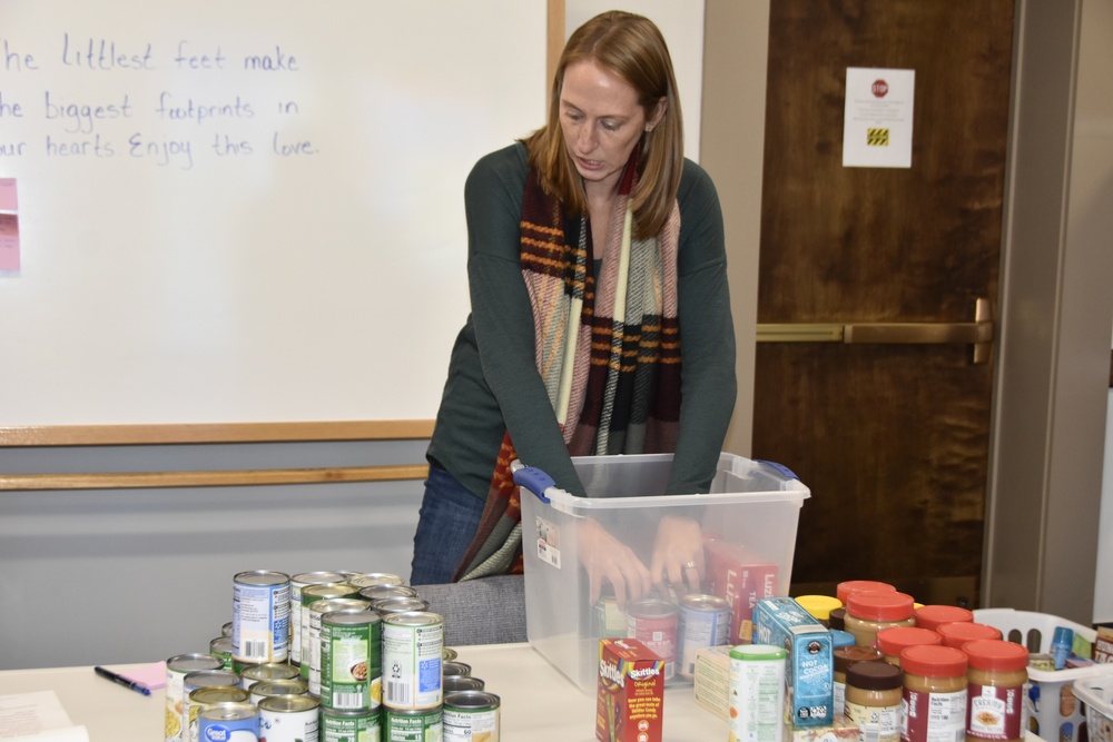 Junior Force Council Booster Club collects 82 food baskets for local families