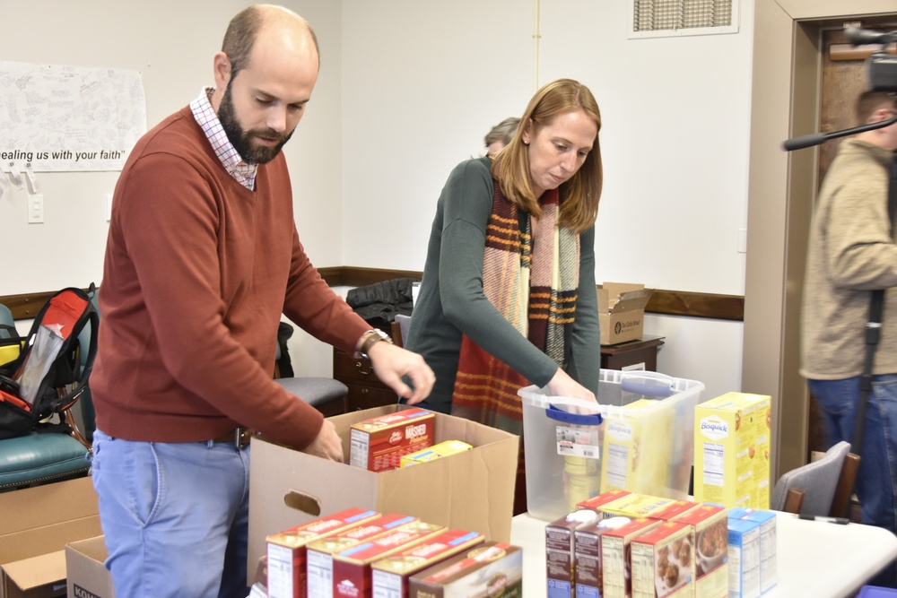 Junior Force Council Booster Club collects 82 food baskets for local families