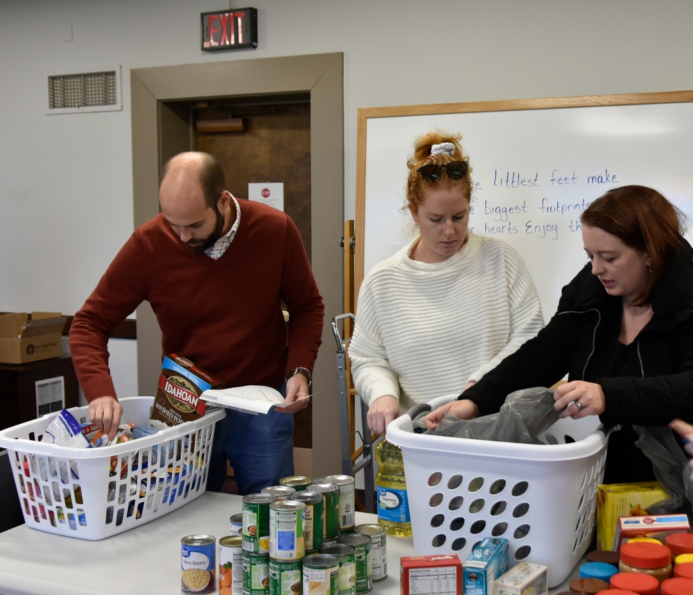 Junior Force Council Booster Club collects 82 food baskets for local families