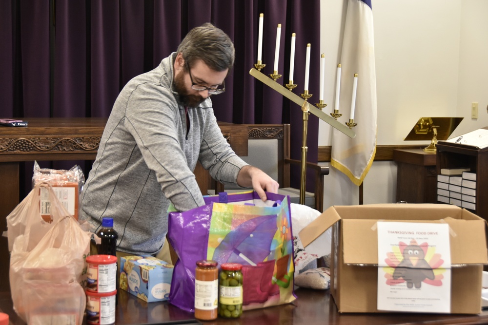 Junior Force Council Booster Club collects 82 food baskets for local families