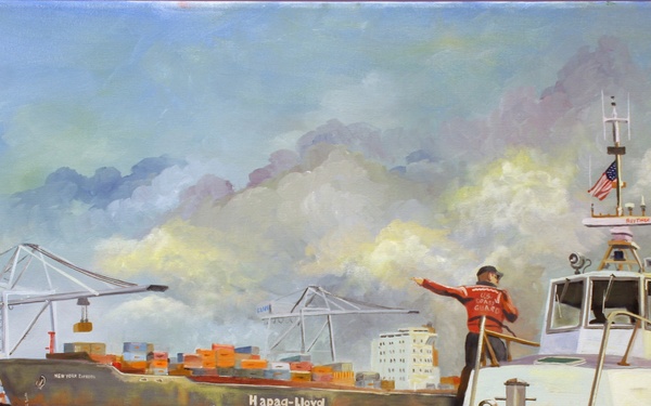 US Coast Guard Art Program 2005 Collection. Ob ID # 200501, &quot;Suspicious cargo,&quot; Tom Austin (1 of 31)