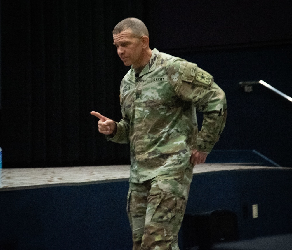 Sergeant Major of the Army conducts town hall