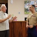 Cutting a cake in honor of the 247th birthday of the Marine Corps with the Mayor and city officials of Honolulu