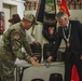 Soldiers with 41st FAB HHB BDE celebrate their new partnership with representatives from the community of Flossenbürg at Grafenwoehr, Germany