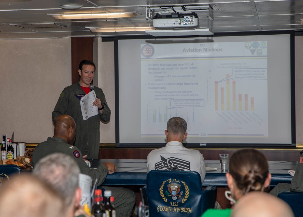 Safety Meeting aboard USS George H.W. Bush