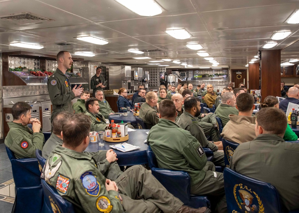 Safety Meeting aboard USS George H.W. Bush