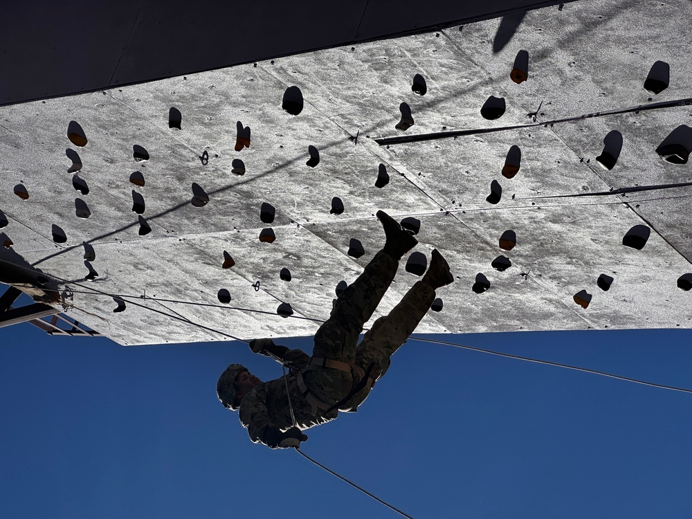 Rappelling in the Himalayas