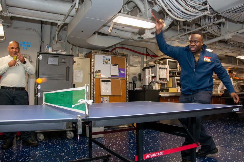 USS Ronald Reagan (CVN 76) hosts ping pong tournament