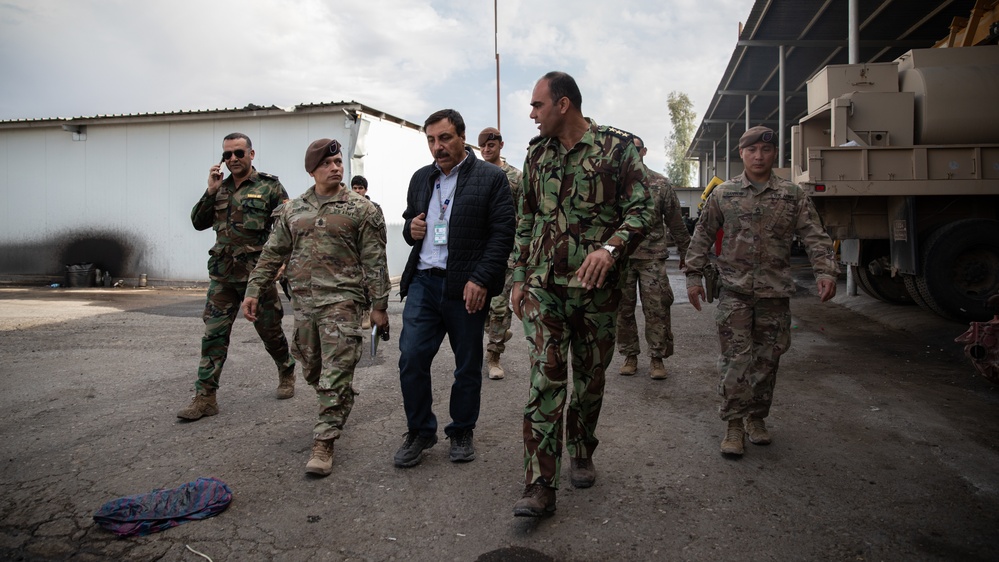 U.S. Army Security Forces Assistance Brigade - Military Advisor Group - North conduct a Key Leader Engagement with the members of Peshmerga