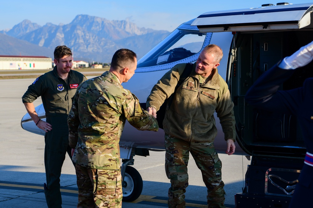 Third Air Force commander, command chief visit Aviano