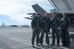 Luke Air Force Base leadership team, F-35s visit Morris Air National Guard Base