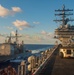 USS Ronald Reagan (CVN 76) conducts fueling-at-sea with USS Chancellorsville