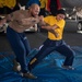 USS Ronald Reagan (CVN 76) Sailors conduct security training