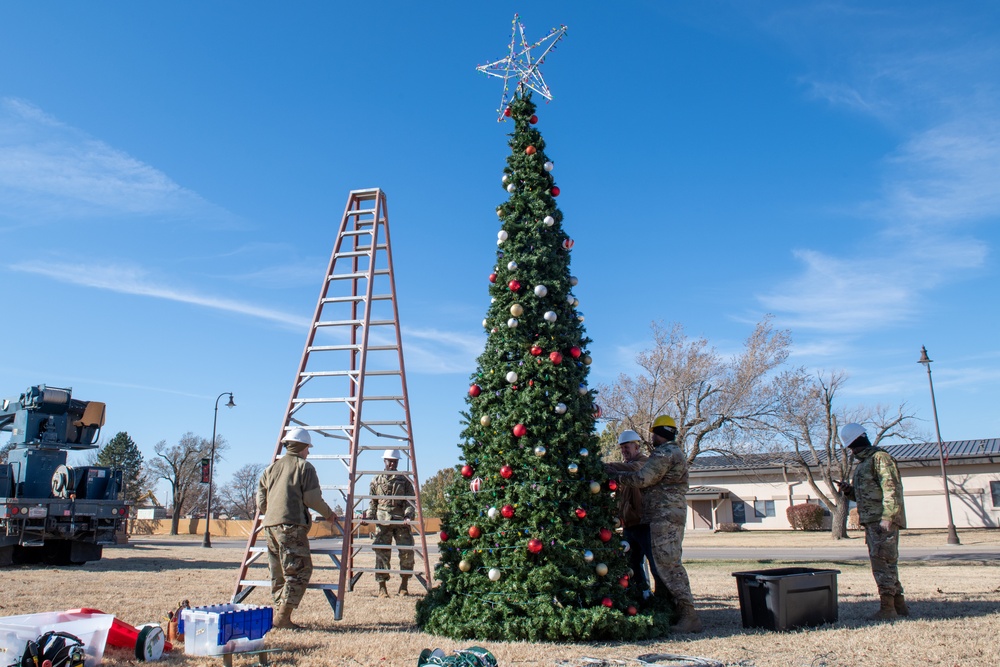 McConnell CE Christmas decorations set up