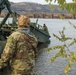 Soldiers cross the Ohio River during weekend training
