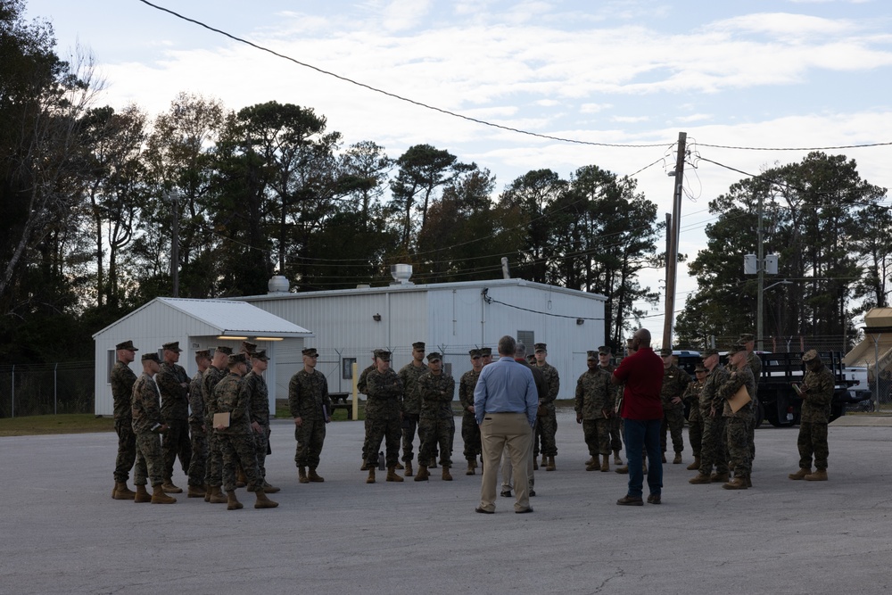 Commanders Across 2nd Marine Logistics Group Tour the 2nd MLG Logistics Command