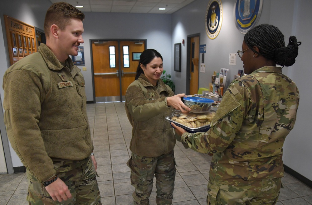 Holiday cookies for Airmen