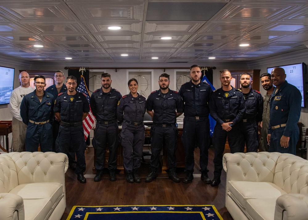 Italian Allies Visits USS George H.W. Bush