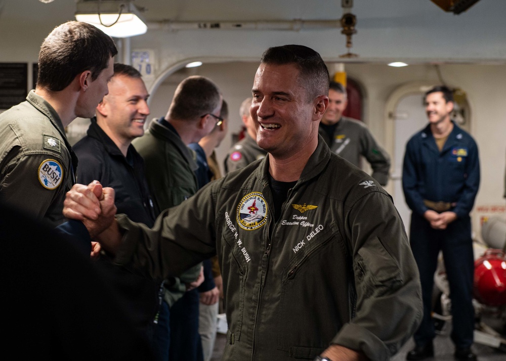 Capt. Nick &quot;Dapper&quot; DeLeo Departs USS George H.W. Bush (CVN 77)