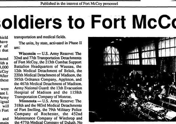 This Month in Fort McCoy History — November