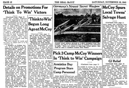 This Month in Fort McCoy History — November