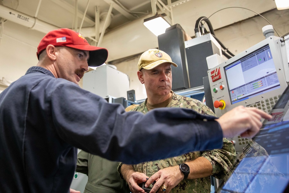 USS Bataan Hosts 3D Metal Printer Ribbon Cutting