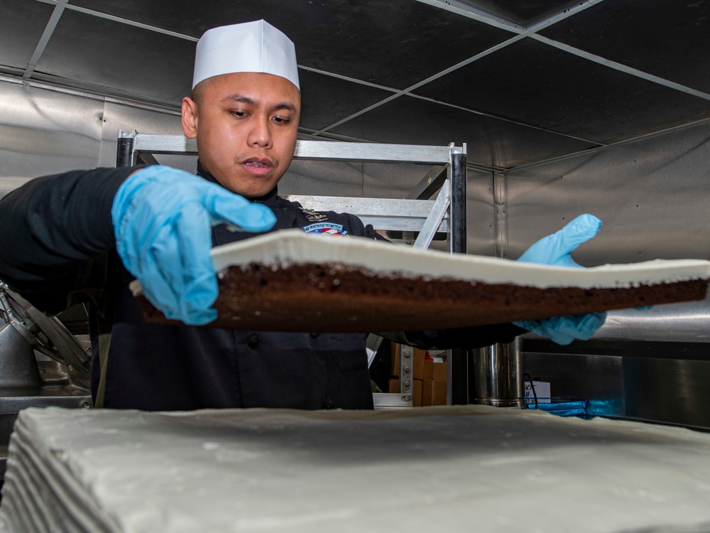 USS Theodore Roosevelt (CVN 71) Thanksgiving Meal Preparation