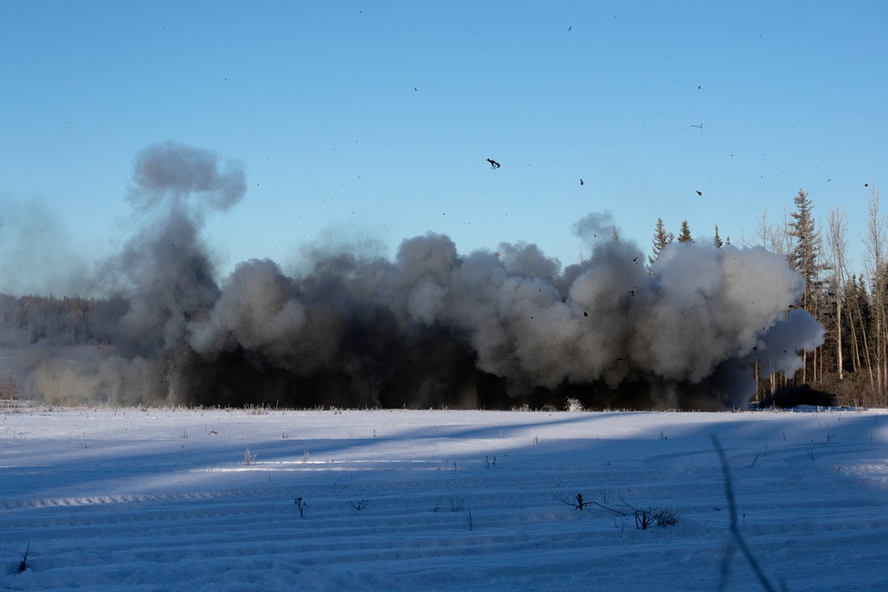 'Oak' combat engineers conduct explosive breach training at JBER