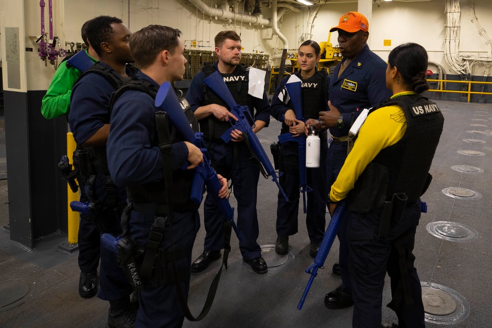 USS Tripoli ATFP Drill