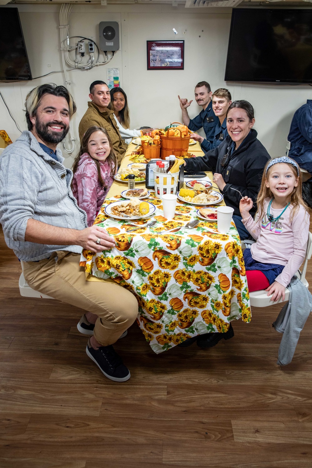 USS Arlington Sailors celebrate Thanksgiving