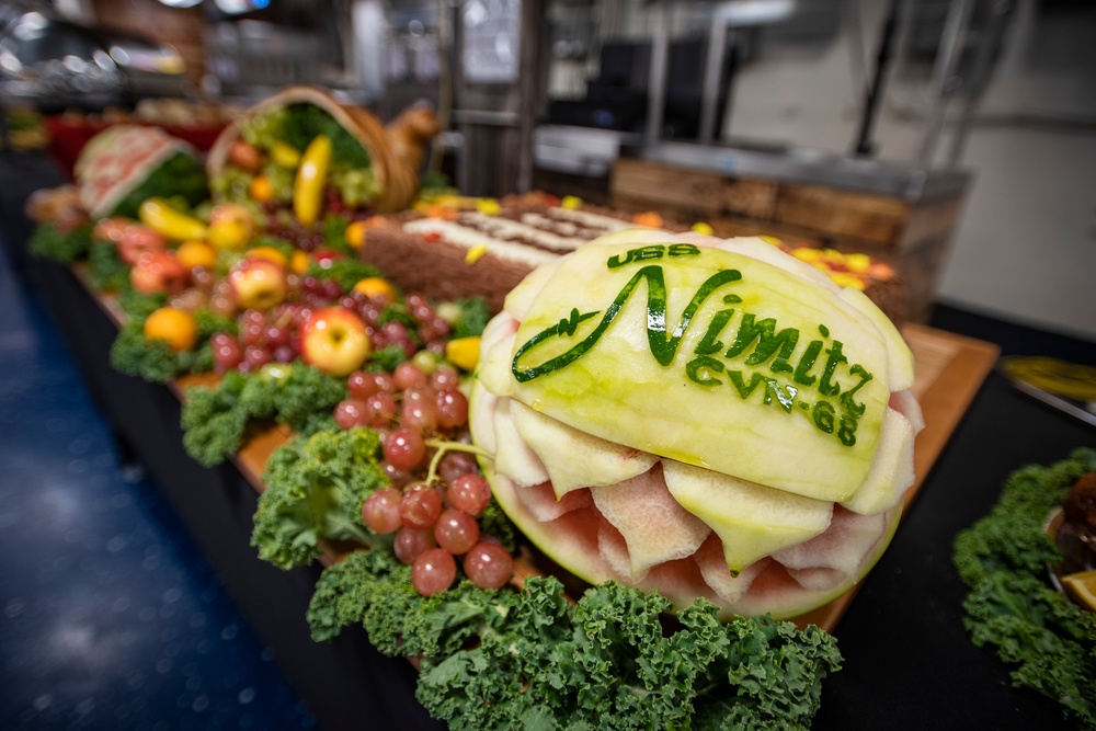 Nimitz Sailors Celebrate Thanksgiving