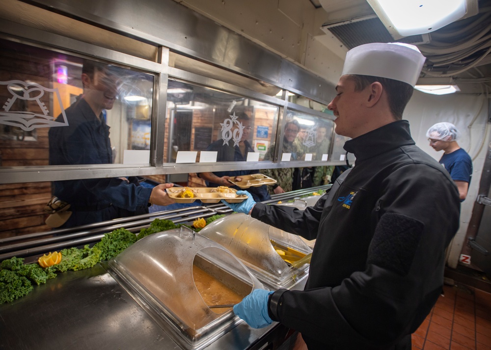 Nimitz Sailors Celebrate Thanksgiving