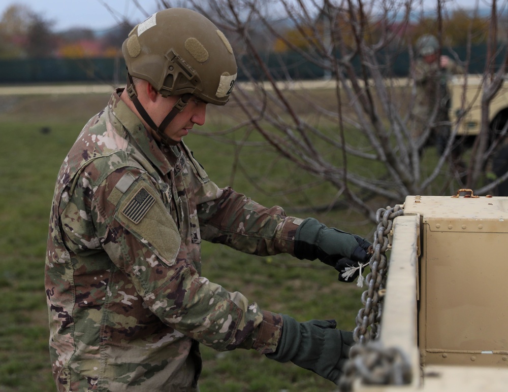 Air Assault sling load inspection in Romania