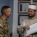 Army Chaplain speaks at a mosque in Pristina, Kosovo