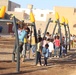 Children enjoy the new playground in Sedamous, Libya.