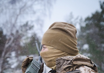 U.S. Marines with Combat Logistics Battalion 6 Conduct Machine Gun Range During Exercise Freezing Winds 22