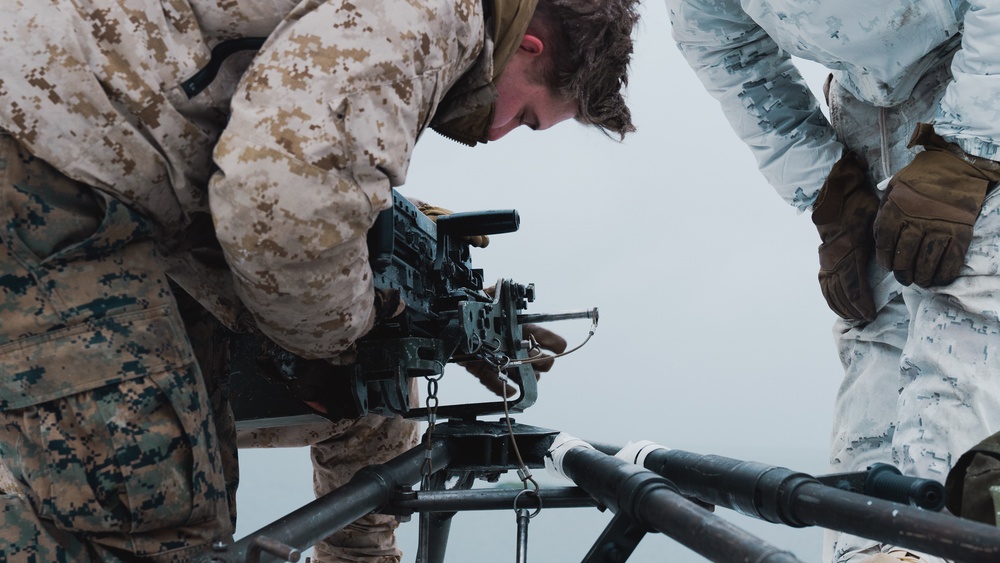 U.S. Marines with Combat Logistics Battalion 6 Conduct Machine Gun Range During Exercise Freezing Winds 22