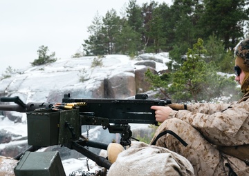 U.S. Marines with Combat Logistics Battalion 6 Conduct Machine Gun Range During Exercise Freezing Winds 22