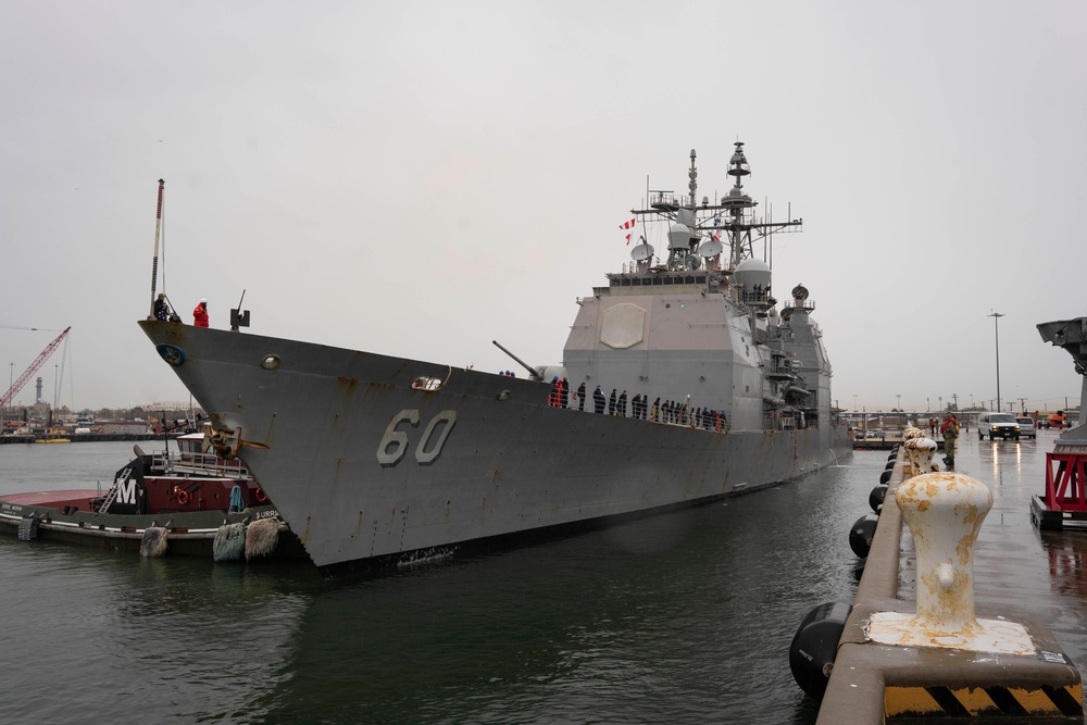 USS Normandy returns to homeport after deployment with GRFCSG