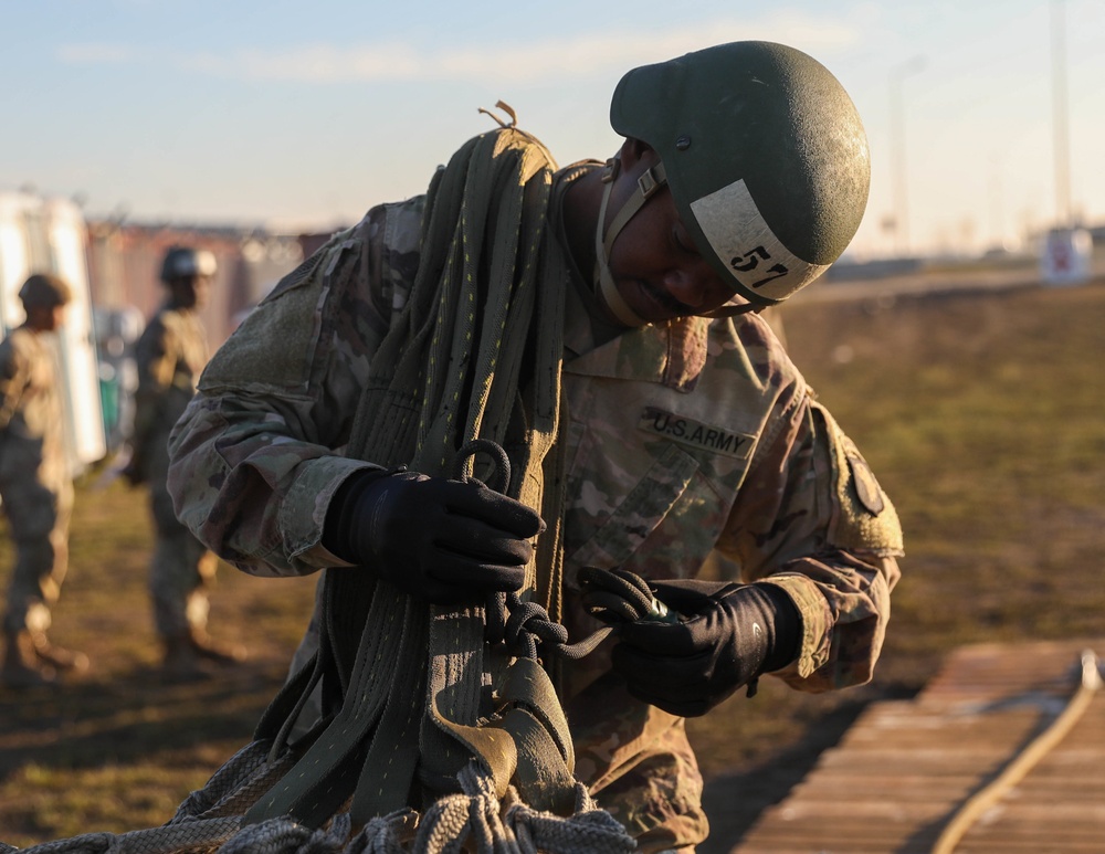 Air Assault School sling load inspection in Romania